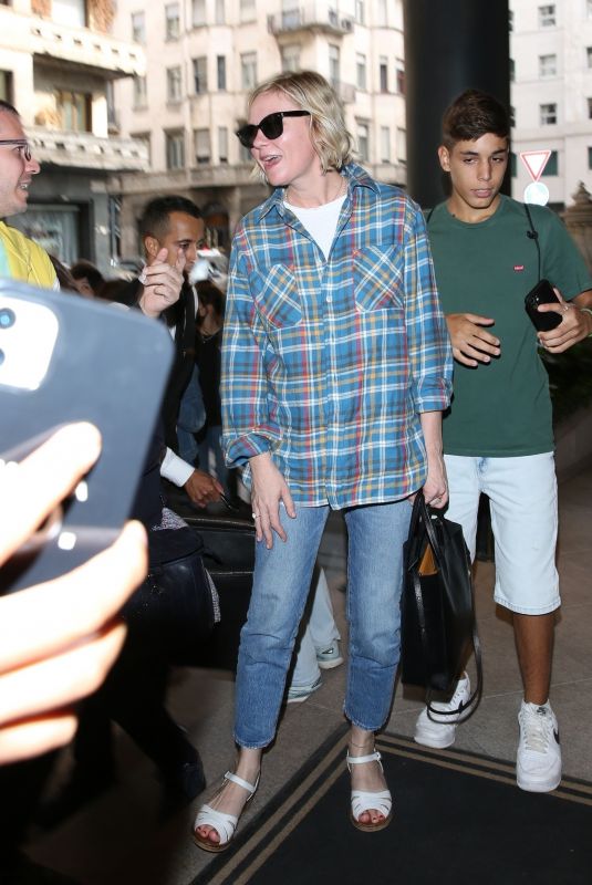 KIRSTEN DUNST Out at Milan Fashion Week 09/23/2022