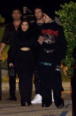 KOURTNEY KARDASHIAN and Travis Barker at Nobu in Malibu 09/20/2022
