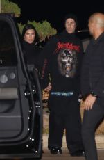 KOURTNEY KARDASHIAN and Travis Barker at Nobu in Malibu 09/20/2022