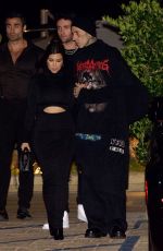 KOURTNEY KARDASHIAN and Travis Barker at Nobu in Malibu 09/20/2022