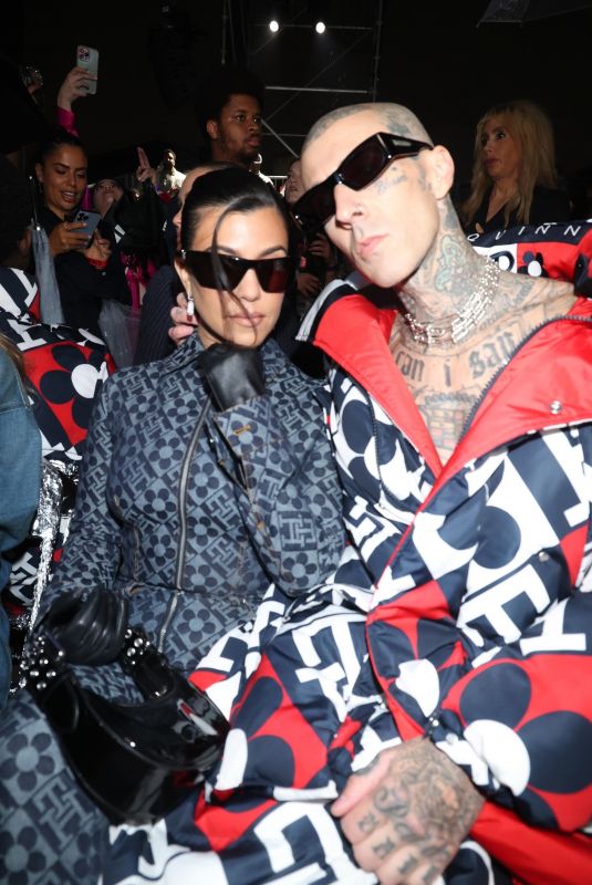 KOURTNEY KARDASHIAN and Travis Barker at Tommy Hilfiger Fashion Show in New York 09/11/2022