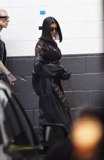 KOURTNEY KARDASHIAN and Travis Barker Leaves Her NYFW Show in New York 09/13/2022