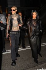 KOURTNEY KARDASHIAN and Travis Barker Leaves Her NYFW Show in New York 09/13/2022