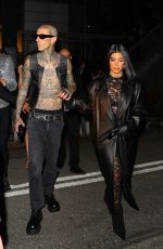 KOURTNEY KARDASHIAN and Travis Barker Leaves Her NYFW Show in New York 09/13/2022