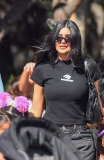 KYLIE JENNER Out at Disneyland Resort Park in Anaheim 09/15/2022