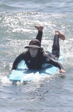 LEIGHTON MEESTER and Adam Brody at Surf Session in Malibu 09/01/2022