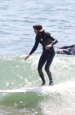 LEIGHTON MEESTER and Adam Brody at Surf Session in Malibu 09/01/2022