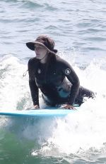 LEIGHTON MEESTER and Adam Brody at Surf Session in Malibu 09/01/2022