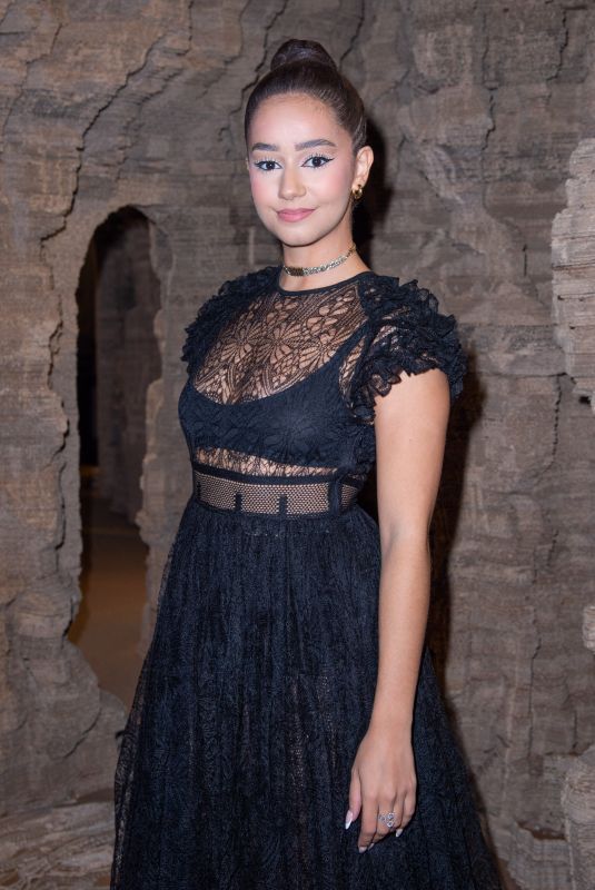 LENA MAHFOUF at Christian Dior Show at Paris Fashion Week 09/27/2022