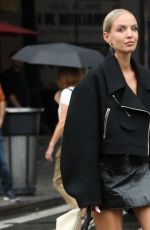 LEONIE HANNE Arrive at Khaite Show at New York Fashion Week 09/11/2022