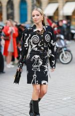 LEONIE HANNE Arrives at Schiaparelli Fashion Show at PFW in Paris 09/29/2022