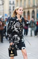 LEONIE HANNE Arrives at Schiaparelli Fashion Show at PFW in Paris 09/29/2022
