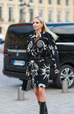 LEONIE HANNE Arrives at Schiaparelli Fashion Show at PFW in Paris 09/29/2022