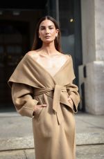 LILY ALDRIDGE Out at Milan Fashion Week 09/22/2022