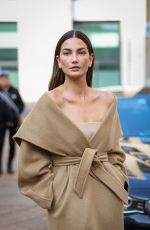 LILY ALDRIDGE Out at Milan Fashion Week 09/22/2022