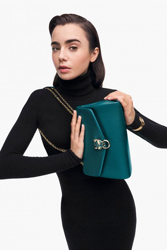 LILY COLLINS for Panthere de Cartier Chain Bags, 2022