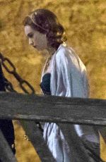 LILY JAMES on the Set of Finalmente l