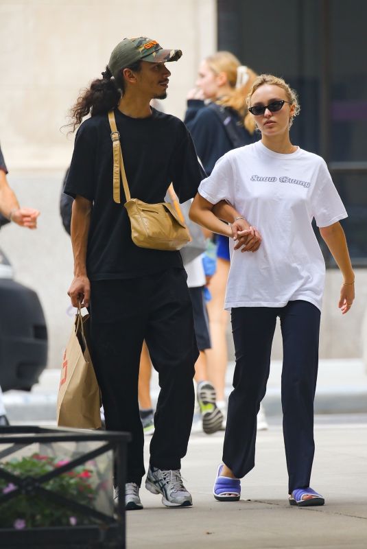 LILY-ROSE DEPP and Yassine Stein at a Date in New York 09/13/2022