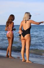 LISA OPIE and RAMINA ASHFAQUE in Bikinis at a Beach in Miami 09/13/2022