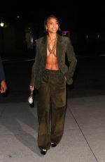 LORI HARVEY Arrives at Tom Ford Show at New York Fashion Week 09/14/2022