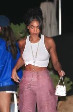 LORI HARVEY Leaves Nobu in Malibu 09/20/2022
