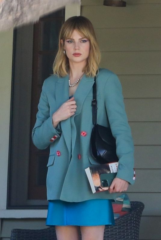 LUCY BOYNTON on the set of The Greatest Hits in Los Angeles 09/20/2022