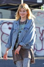 LUCY BOYNTON on the Set of The Greatest Hits in Los Angeles 09/26/2022