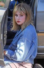 LUCY BOYNTON on the Set of The Greatest Hits in Los Angeles 09/26/2022