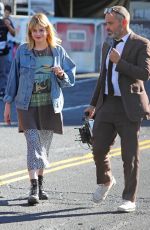 LUCY BOYNTON on the Set of The Greatest Hits in Los Angeles 09/26/2022
