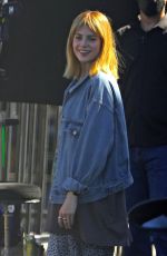 LUCY BOYNTON on the Set of The Greatest Hits in Los Angeles 09/26/2022