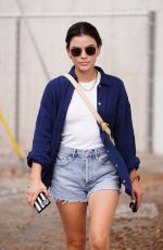LUCY HALE in Denim Shorts Out in Los Angeles 09/08/2022