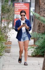LUCY HALE in Denim Shorts Out in Los Angeles 09/08/2022
