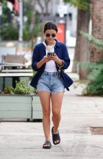 LUCY HALE in Denim Shorts Out in Los Angeles 09/08/2022