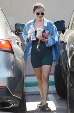 LUCY HALE Out for Iced Coffee at Coffee Bean and Tea Leaf in Los Angeles 09/05/2022