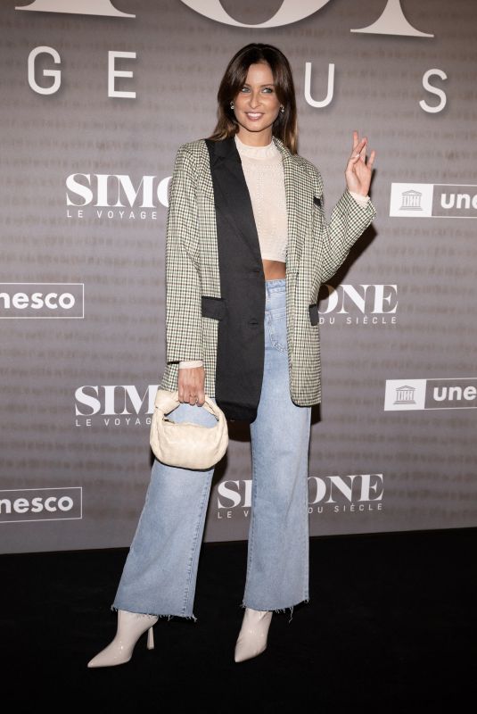 MALIKA MENARD at Simone, Le Voyage du Siecle Premiere at Unesco in Paris 09/28/2022