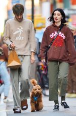 MEADOW WALKER and Louis Thornton-Allan Out with Their Dog in New York 09/24/2022