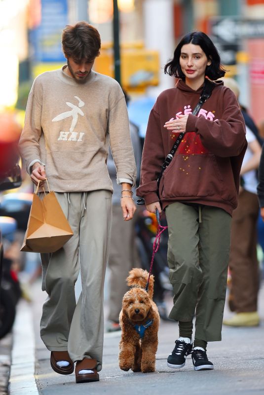 MEADOW WALKER and Louis Thornton-Allan Out with Their Dog in New York 09/24/2022