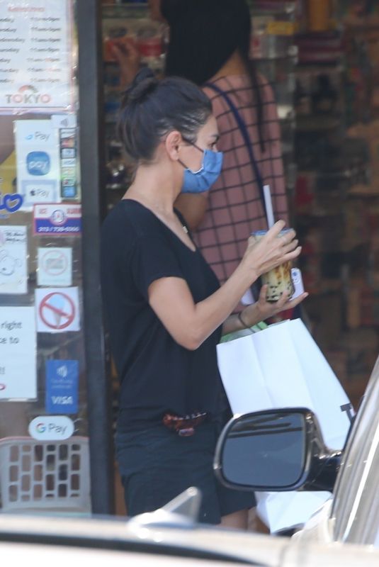 MILA KUNIS a Boba Iced Tea at Japantown in Los Angeles 09/11/2022