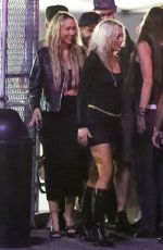 MILEY, BRANID and TISH CYRUS and Maxx Morando Leaves Taylor Hawkins Tribute Concert in Los Angeles 09/27/2022