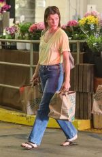 MILLA JOVOVICH Shopping for Groceries at Whole Foods in Beverly Hills 09/20/2022