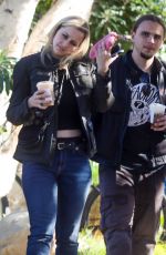MOLLY SCHIRMANG and Prince Jackson Out for Coffee in Malibu 09/25/2022
