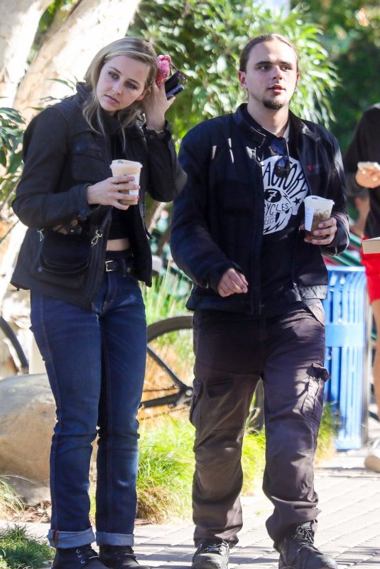 MOLLY SCHIRMANG and Prince Jackson Out for Coffee in Malibu 09/25/2022