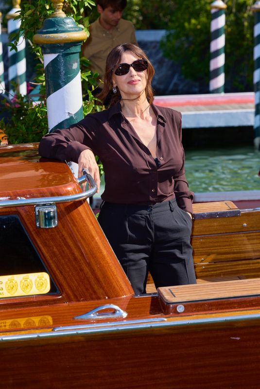 MONICA BELLUCCI Leaves Hotel Excelsior in Venice 09/09/2022