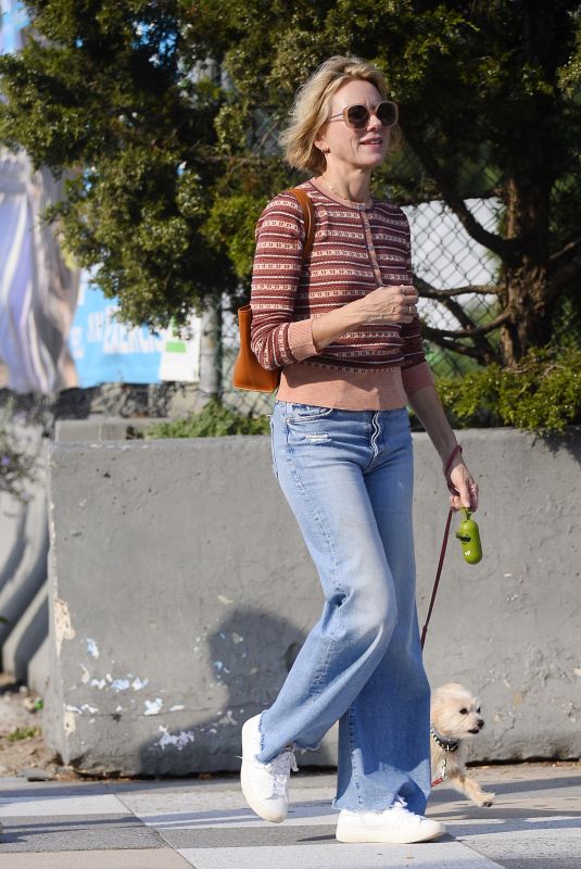 NAOMI WATTS Out for a Dog Walk in New York 09/18/2022
