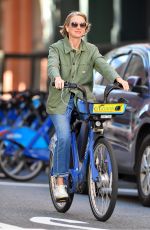 NAOMI WATTS Out on a Citi Bike in New York 09/27/2022