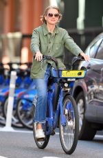 NAOMI WATTS Out on a Citi Bike in New York 09/27/2022