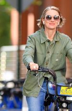 NAOMI WATTS Out on a Citi Bike in New York 09/27/2022