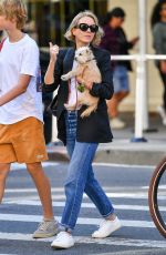 NAOMI WATTS Out with Her Dog in New York 09/24/2022