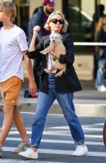 NAOMI WATTS Out with Her Dog in New York 09/24/2022