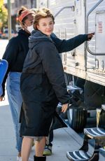 NATALIE DORMER on the Set of Audrey